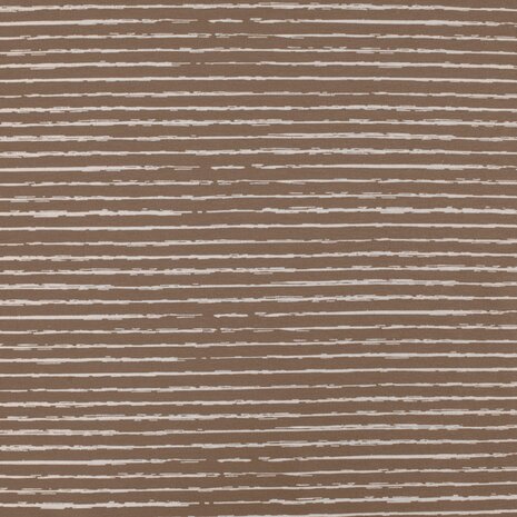 Taupe painted stripes cotton jersey Cherry Fabrics