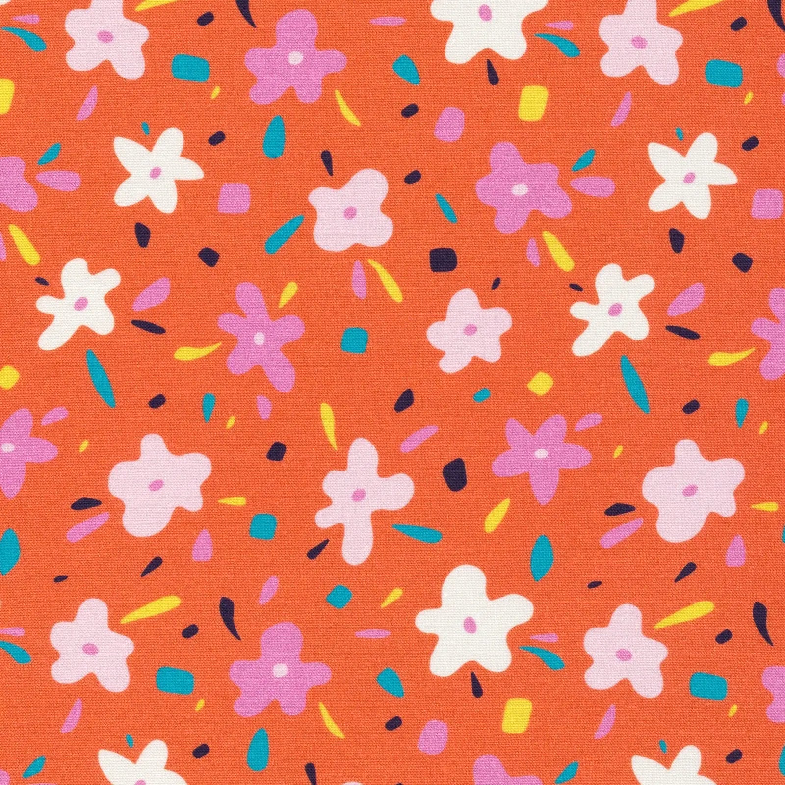 Cheerful Flowers organic cotton - Cloud 9 Cherry Fabrics