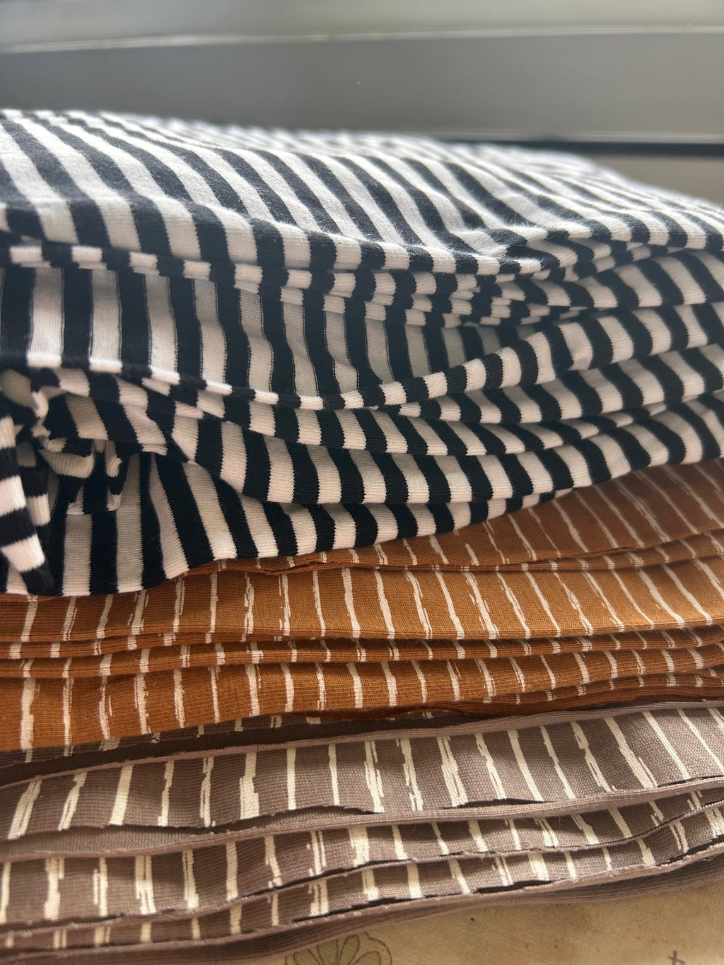 Yarn dyed stripes cotton jersey Cherry Fabrics
