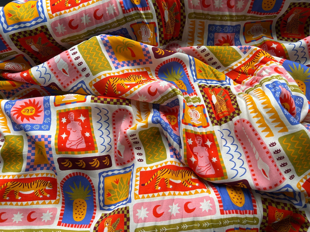 Summer holiday viscose lawn Cherry Fabrics