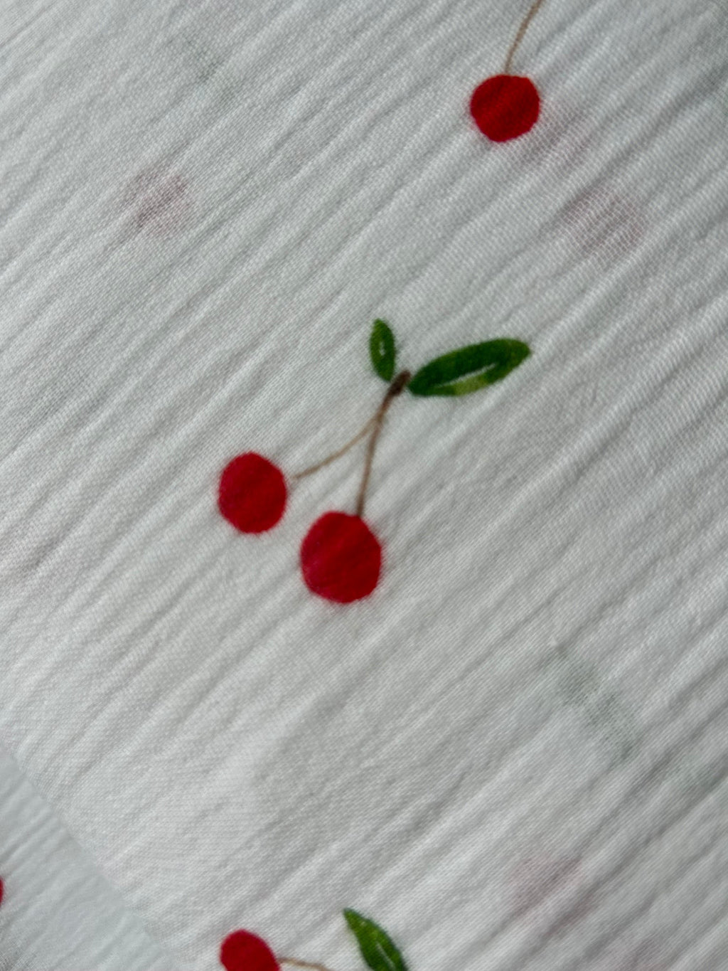 Cherries double gauze Cherry Fabrics
