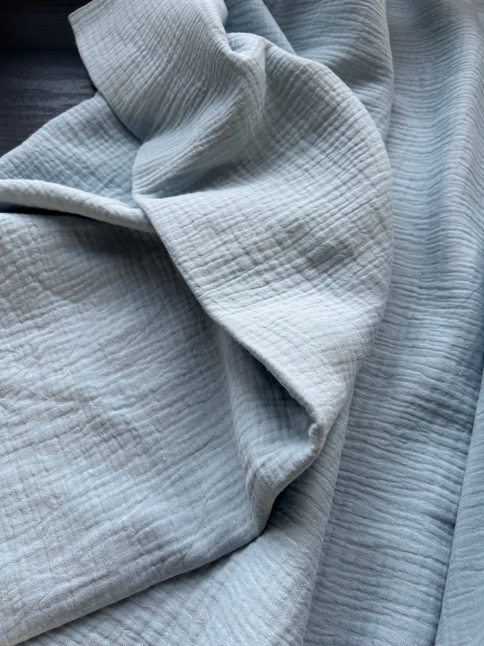 Pale blue double gauze Cherry Fabrics
