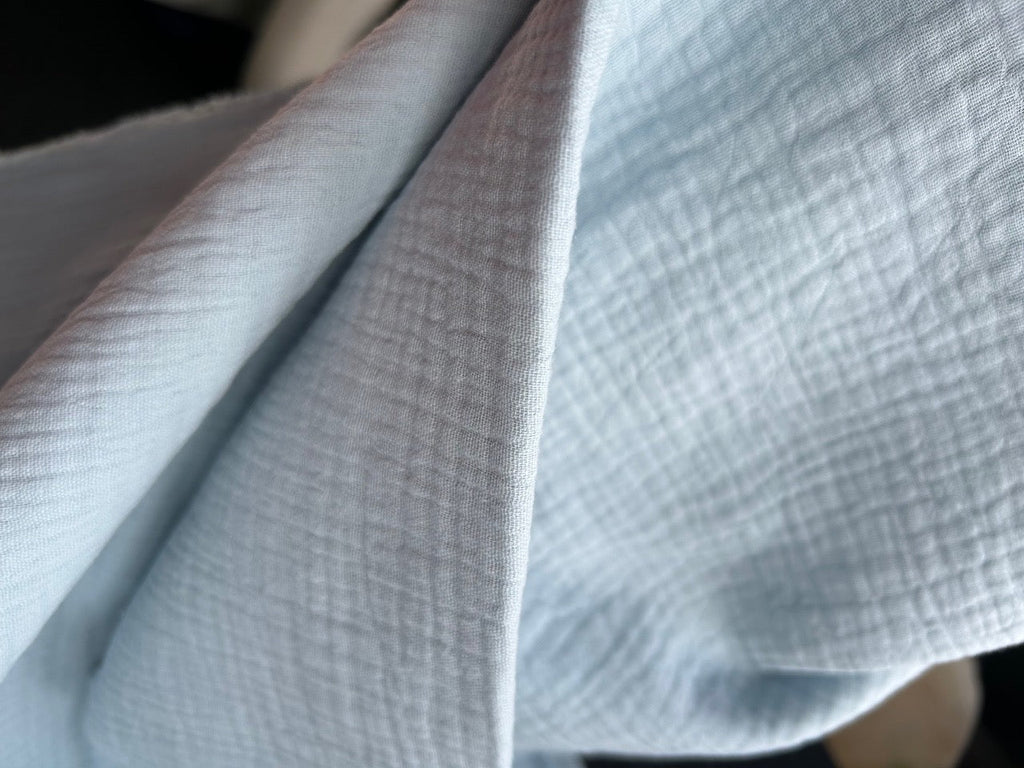 Pale blue double gauze Cherry Fabrics
