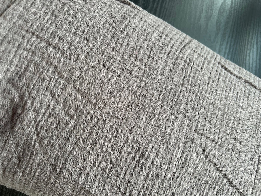Charcoal double gauze Cherry Fabrics