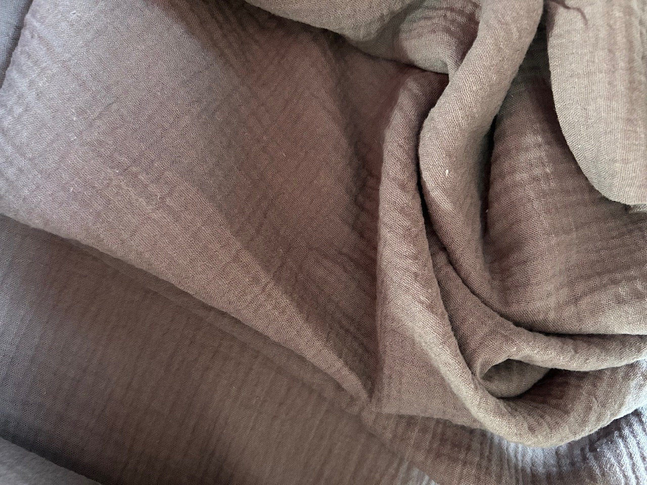 Charcoal double gauze Cherry Fabrics