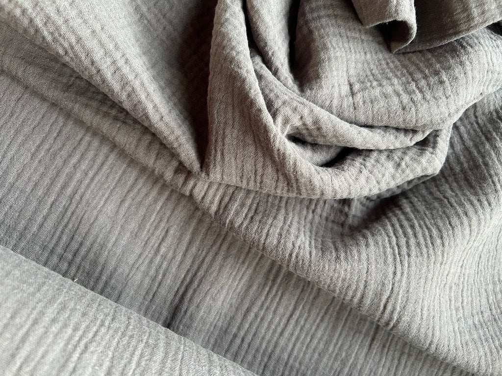 Charcoal double gauze Cherry Fabrics