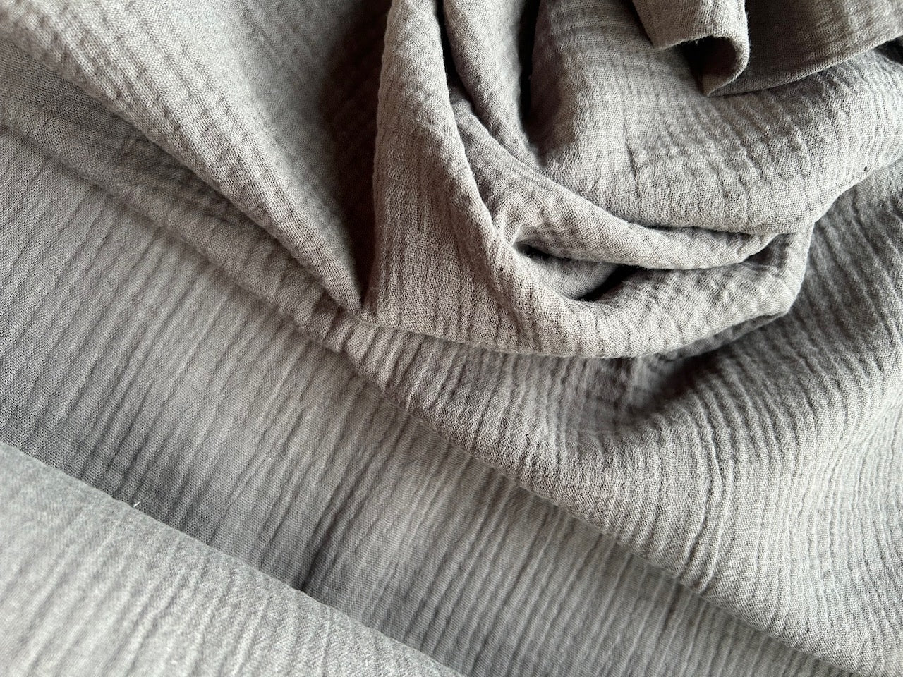 Charcoal double gauze Cherry Fabrics