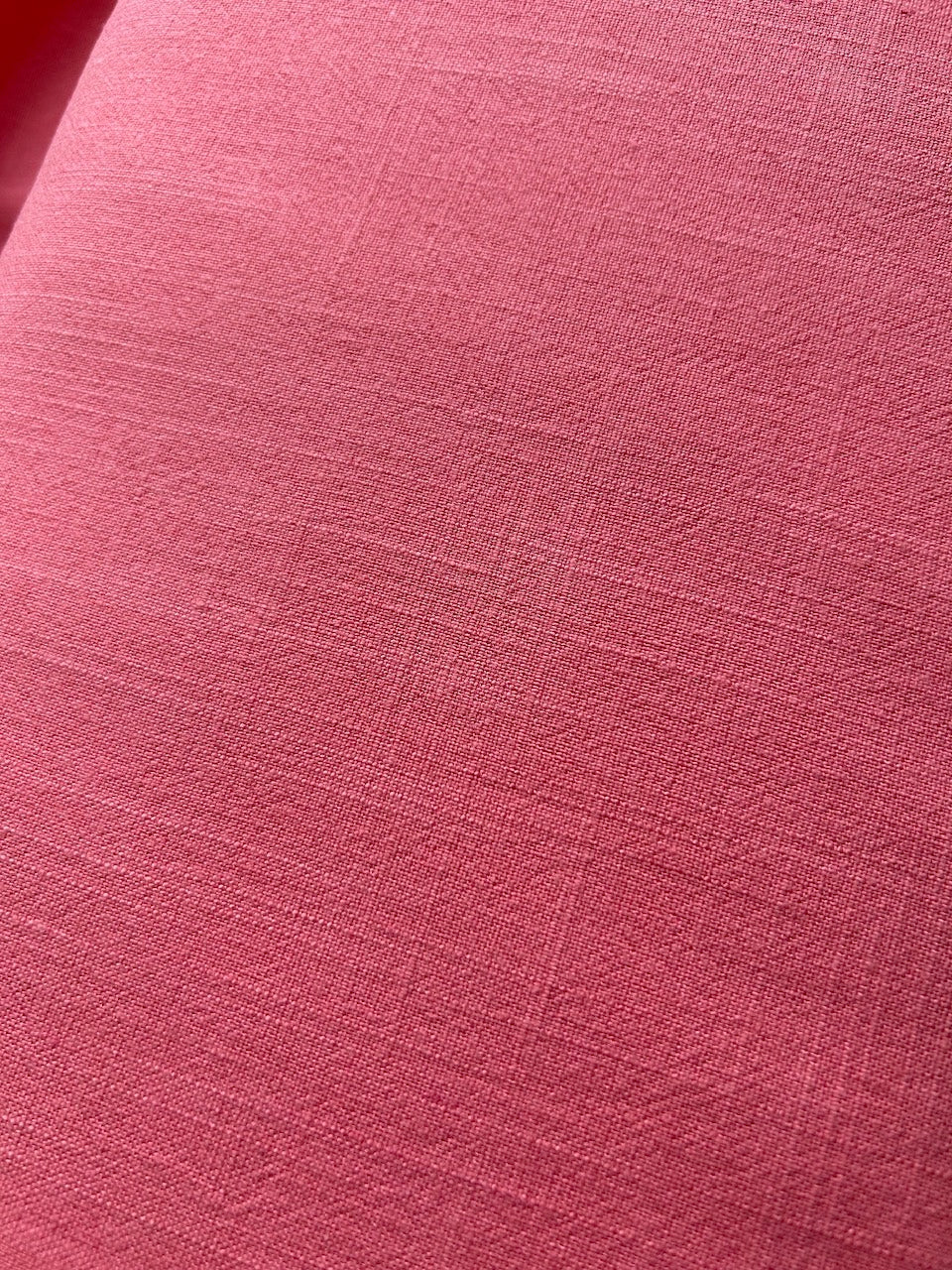 Coral linen viscose slub Cherry Fabrics