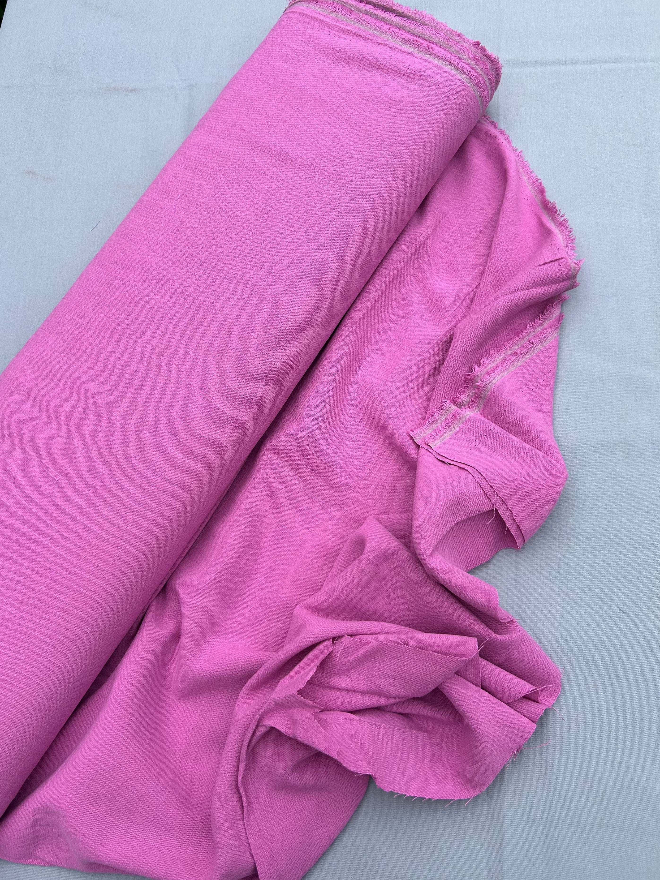 Azalea linen viscose slub Cherry Fabrics