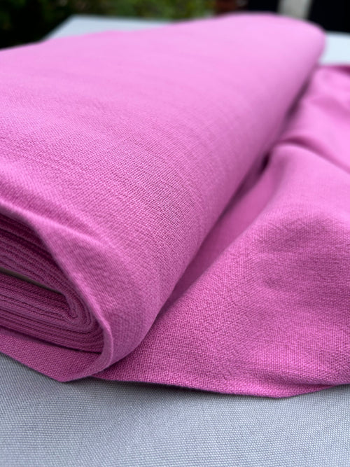 Azalea linen viscose slub Cherry Fabrics