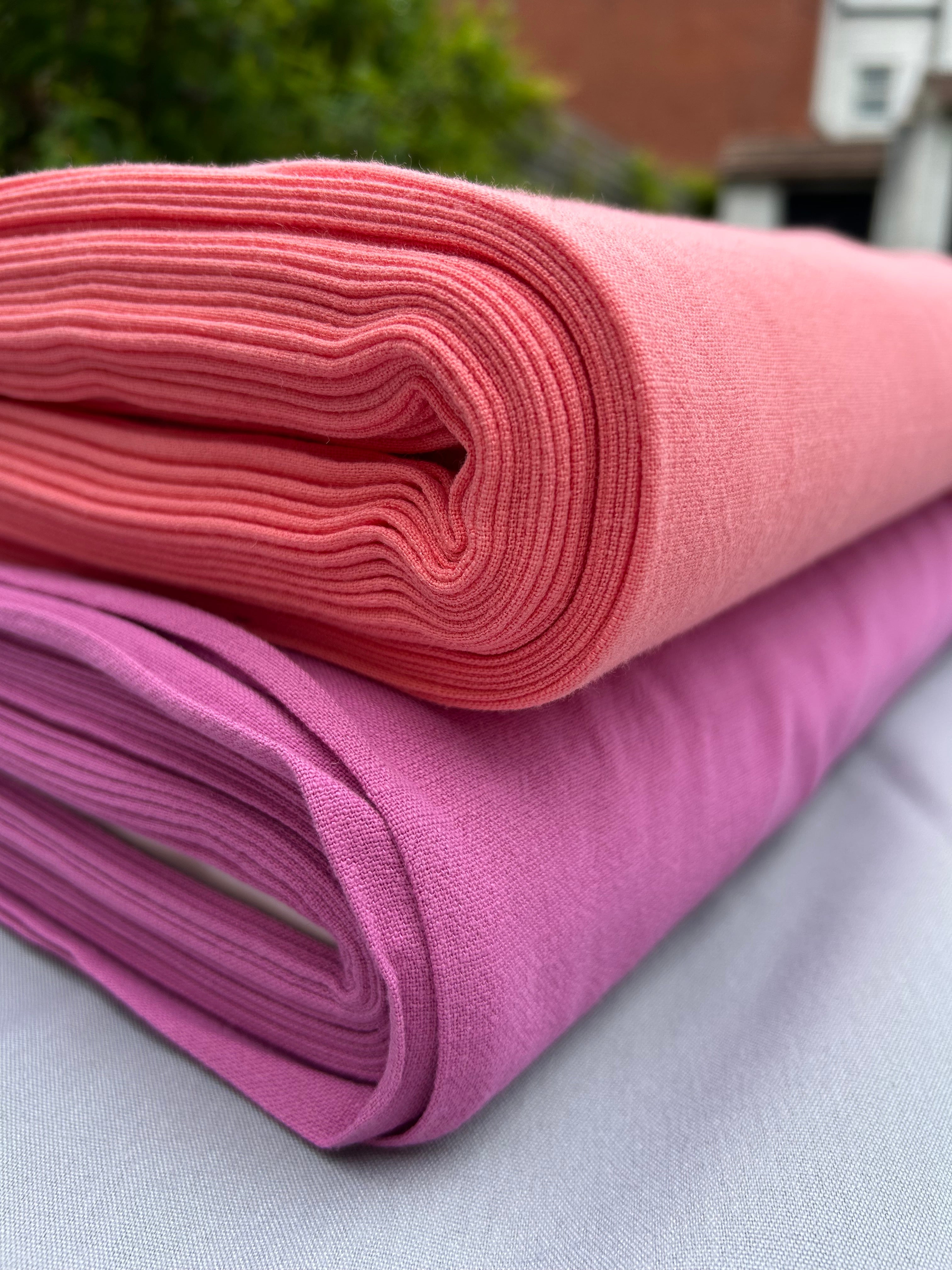 Azalea linen viscose slub Cherry Fabrics