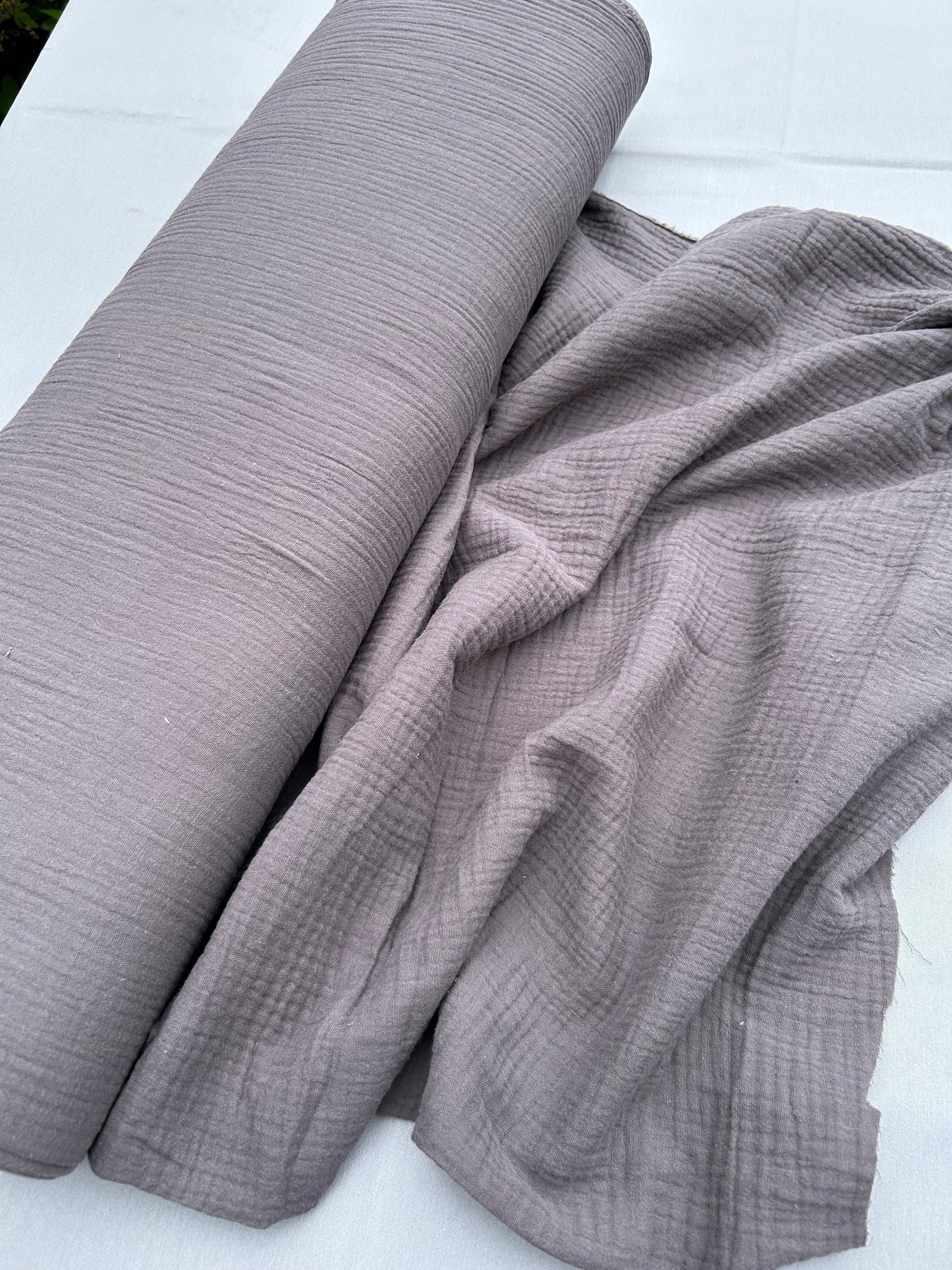 Charcoal double gauze Cherry Fabrics