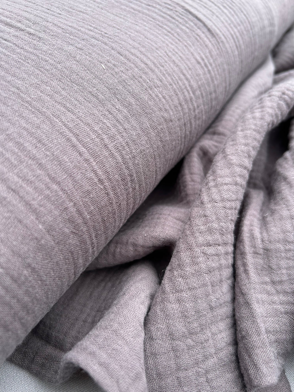 Charcoal double gauze Cherry Fabrics