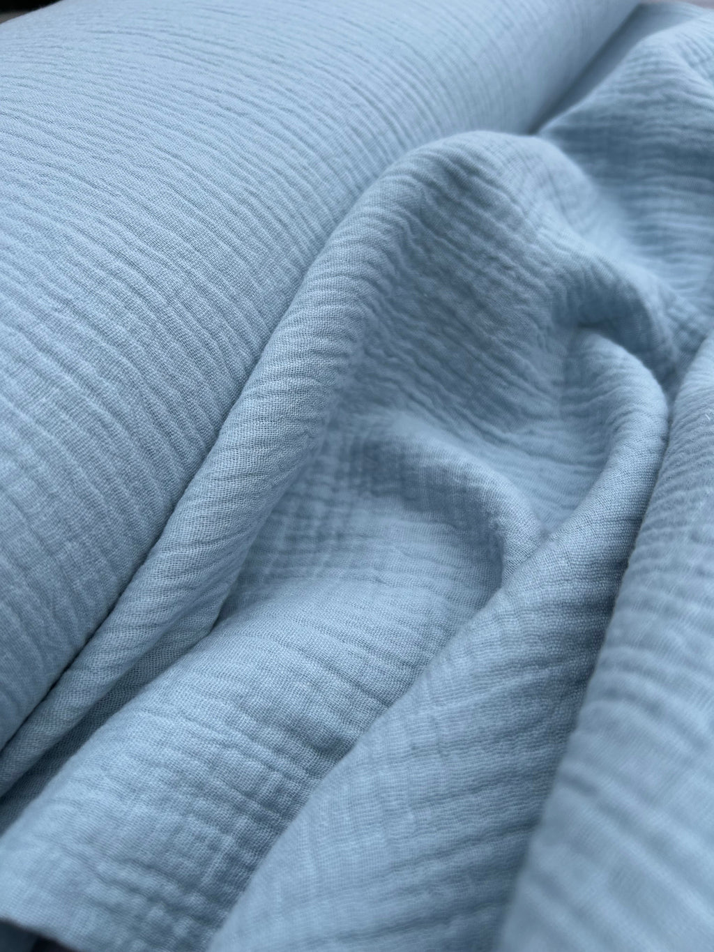 Pale blue double gauze Cherry Fabrics