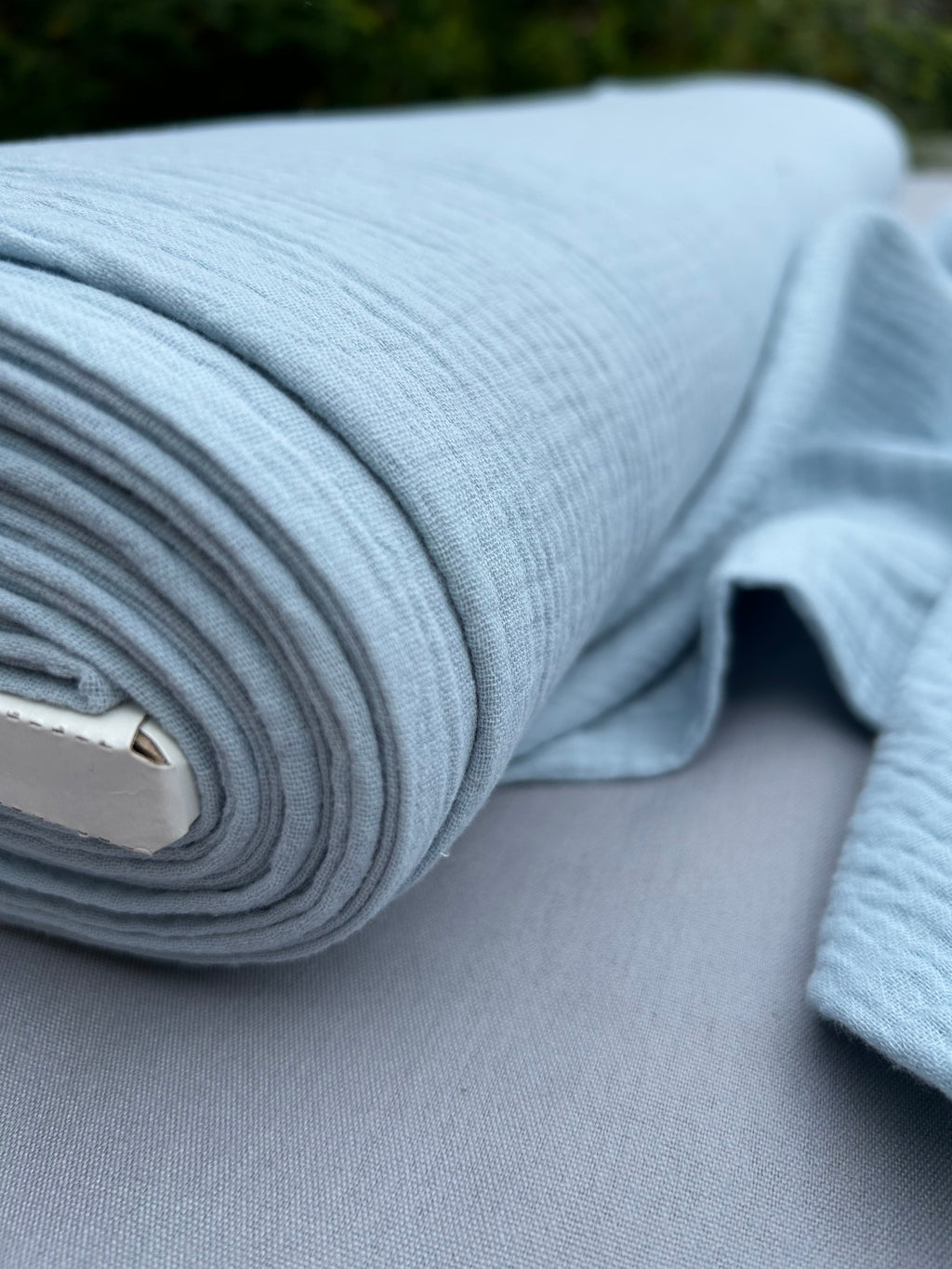 Pale blue double gauze Cherry Fabrics