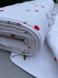 Cherries double gauze Cherry Fabrics