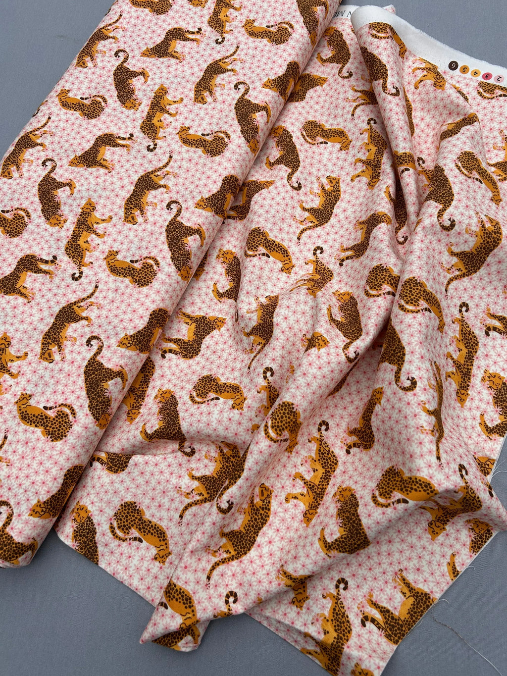 Cheetahs organic cotton - Cloud 9 Cherry Fabrics