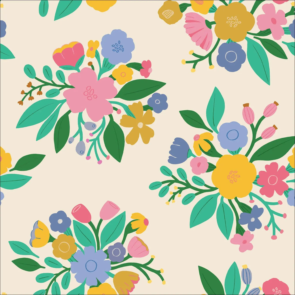 Bouquets organic cotton - Cloud 9 Cherry Fabrics
