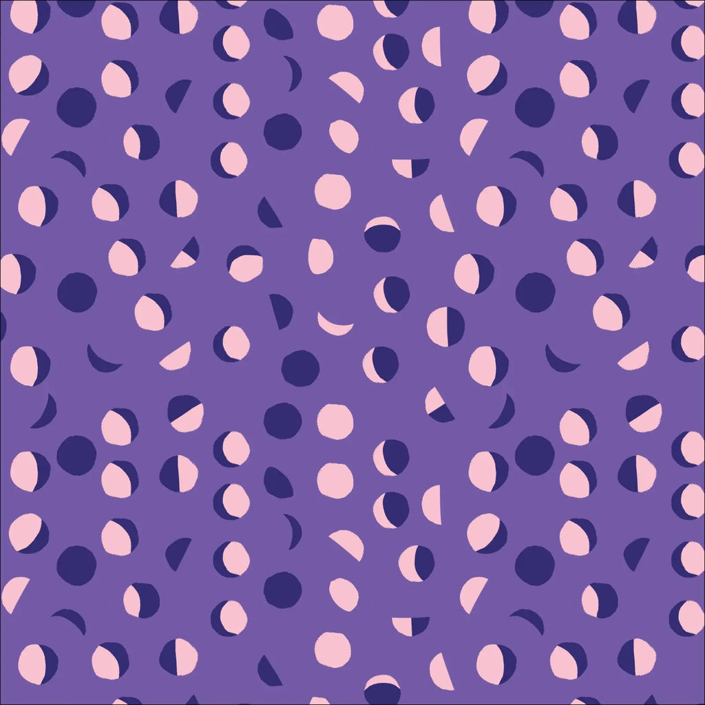 Moon Phases organic cotton - Cloud 9 Cherry Fabrics