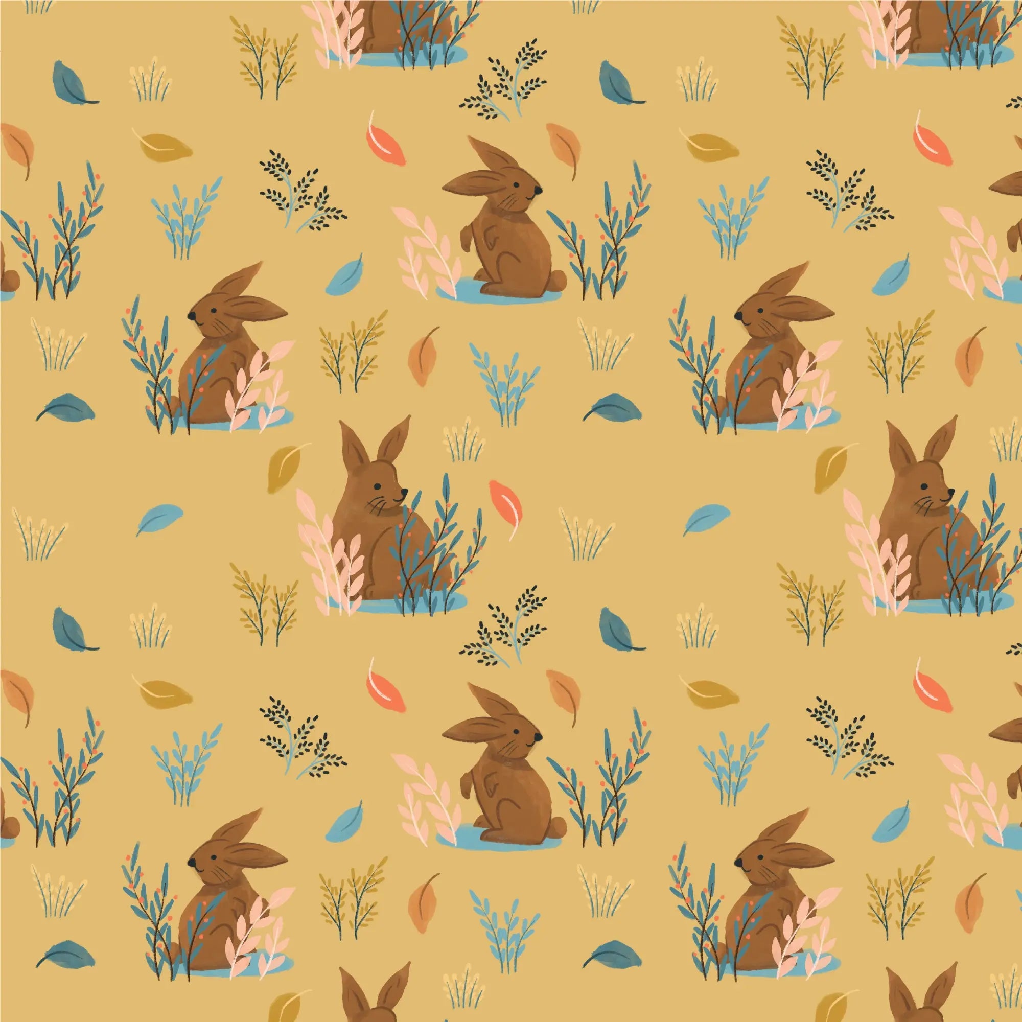 Bunny Hops organic cotton - Cloud 9 Cherry Fabrics